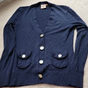 Tory Burch Midnight Blue Cardigan
